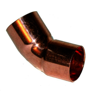 Curva de cobre de 45º H-H de 3/8