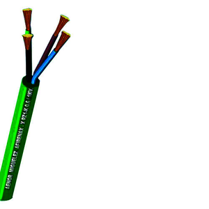 Rollo de 100 m de cable manguera eléctrico verde 4x2,5 RZ1-K06