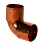 Codo de cobre de 90º H-H de 3-5/8"