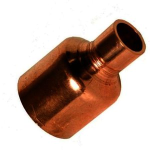 Manguito de cobre reducido H-H de 1/2" x 3/8"