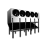 Evaporador Mural INSFRI SC-468 R (8mm) 4x Ø630mm 70,47 kW delta T7K con T1 aire de -18ºC con desescarche eléctrico en batería y bandeja