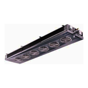 Evaporador techo para CO2 doble boca ECO CGD 312 E7 con separación de aleta de 7mm, 2 hélices Ø315 mm y desescarche eléctrico