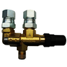 Cuerpo de 3 vías para válvulas de seguridad Castel 3032N/66 conexiones NPT 3/4"x3/4"