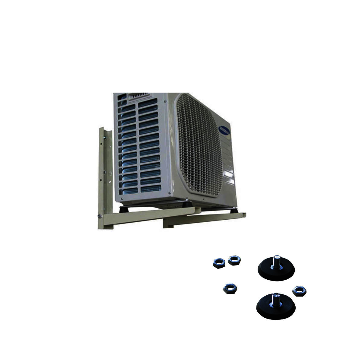 Hablar en voz alta evaporación Parcialmente Escuadra soporte de aire acondicionado desmontable de 500 x 450 mm  C143/CC450 (Juego de 2 unidades) | Seccion B | Raiz | Pecomark